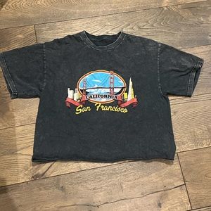Black San Francisco crop top